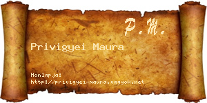 Privigyei Maura névjegykártya